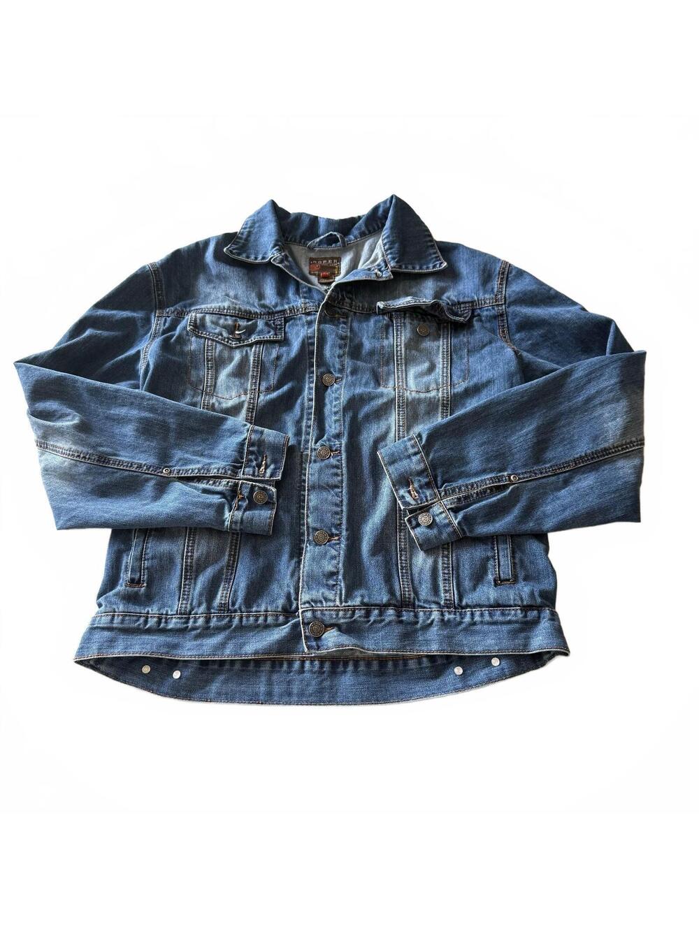 Roper Men's Fall Denim Trucker Jacket Sz L Western Wear the West Medium Wash